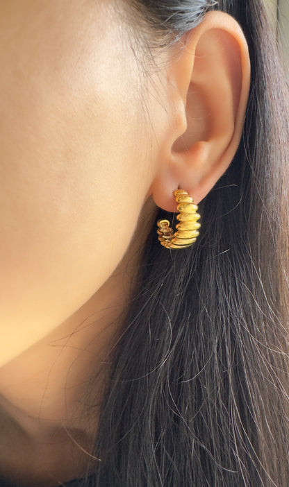 Delia Earrings - 18k Gold Plated