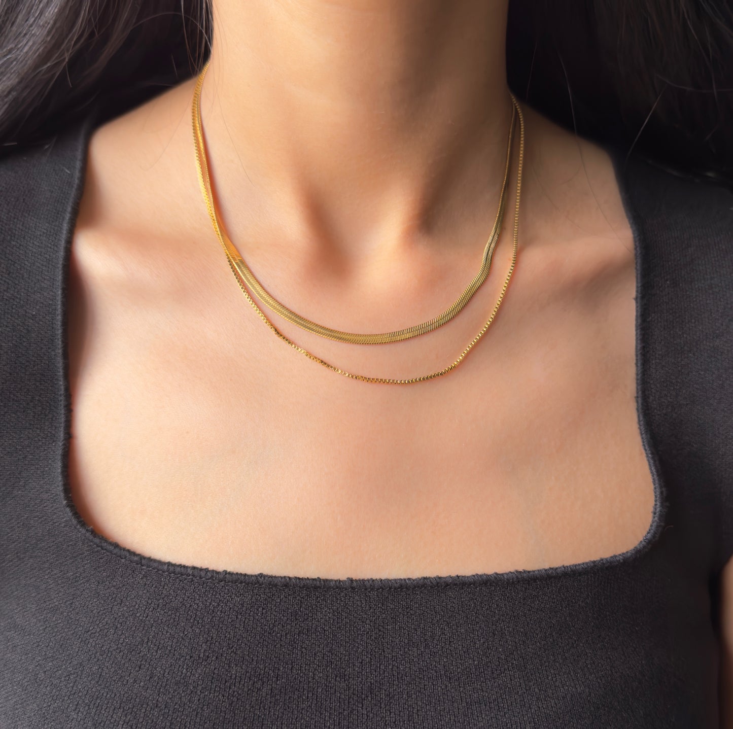 Freya Chain Necklace - 18k Gold Plated