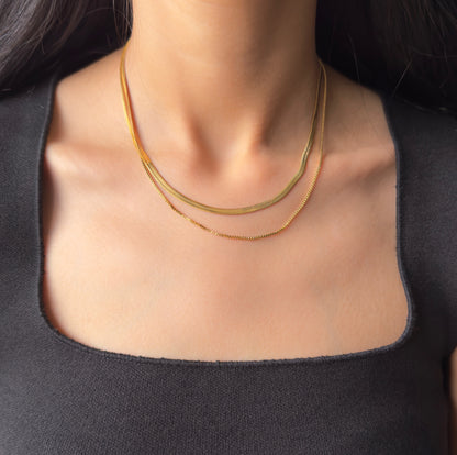 Freya Chain Necklace - 18k Gold Plated