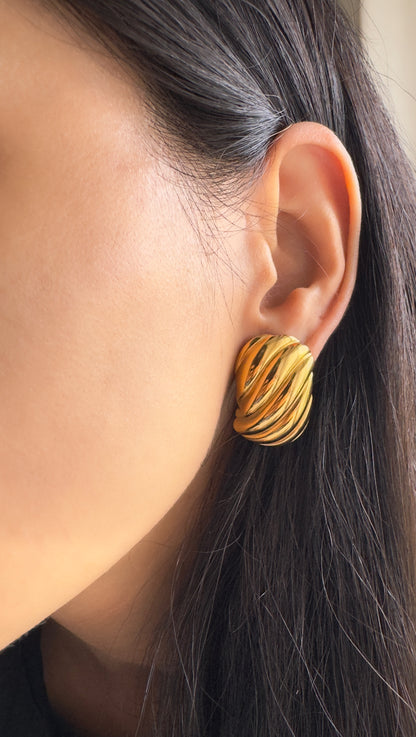 Gemma Earrings-18k Gold Plated