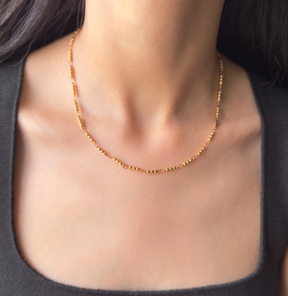 Quinn Chain Necklace-18K Gold Plated