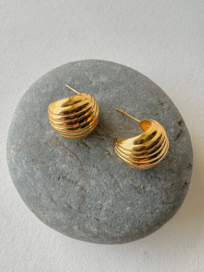 Veda Earrings-18K Gold Plated